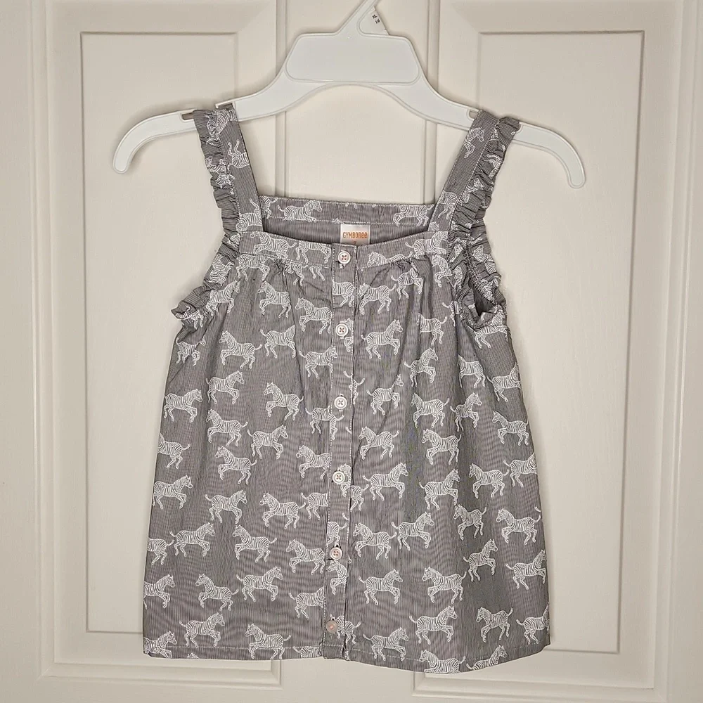 Gymboree Pinstriped Zebra Top Size 7